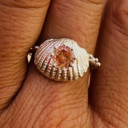 Anillo Plata Kai Circón Champagne