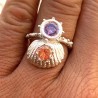 Anillo Plata Brisa Del Mar, Amatista y Champgne