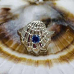 Anillo Plata Reina Del Mar y Cristal Artic Blue
