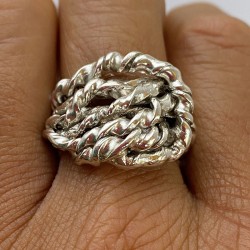 Anillos Plata Organico Raíz