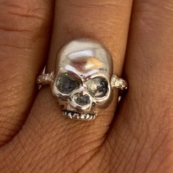 Anillo Plata Calavera Regulable