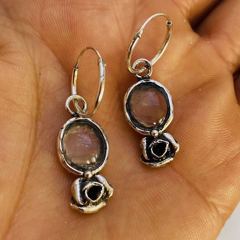 Aro Plata Flamenco Y Cuarzo