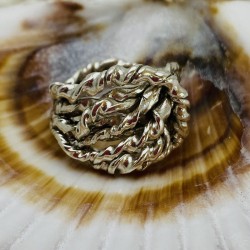 Anillos Plata Organico Raíz