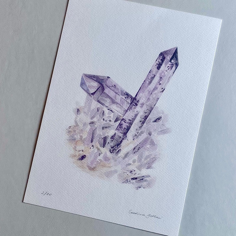 Impresión piedra Amatista