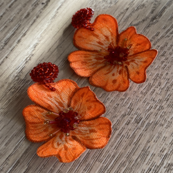 Aros Flor Jazmín / Naranja...