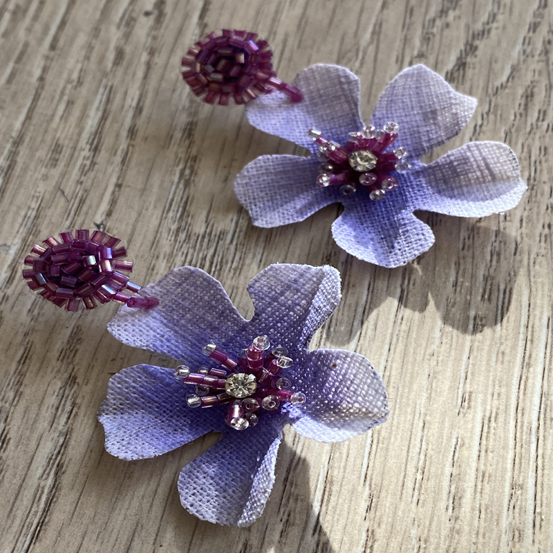 Aros Flor Jazmín / Lavanda