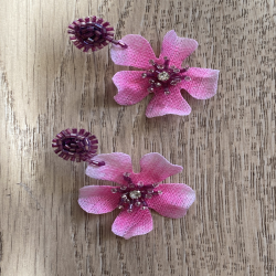 Aros Flor Jazmín / Rosa - lavanda