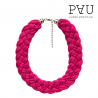 Collar trenzado fucsia