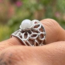 Anillo Plata Gótico Piedra...