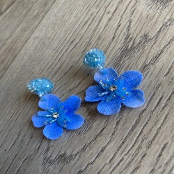 Aros Flor Jazmín / Celeste