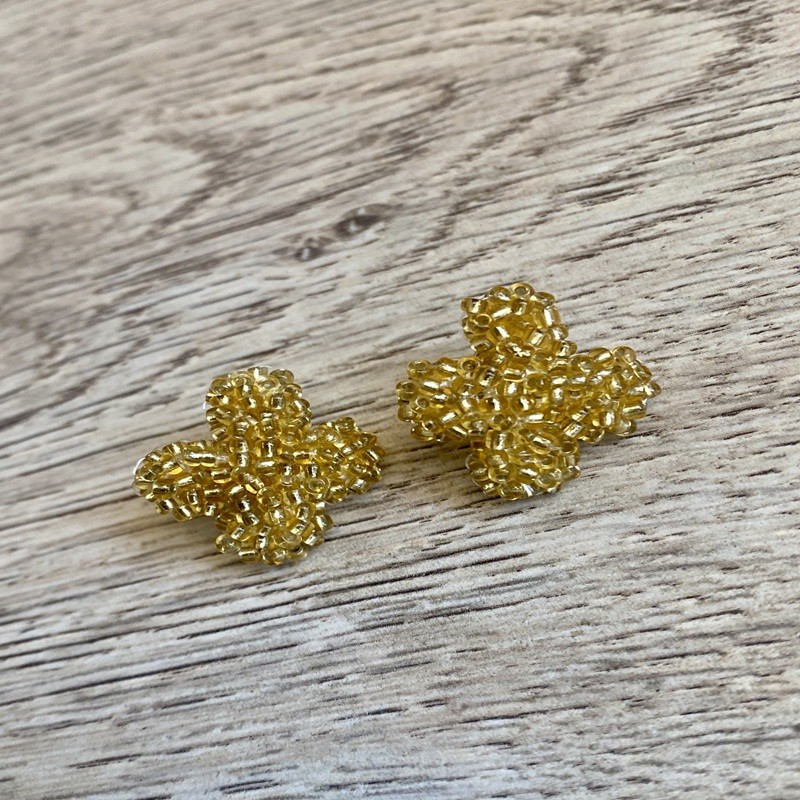 Topos Flor Mostacillas - Dorado