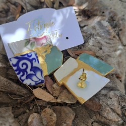 Aros kintsugi porcelana y vidrio