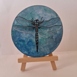Círculo Libélula en madera