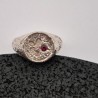 ANILLO SELLO GRANATE