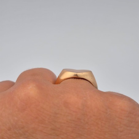 ANILLO CORAZON BRONCE