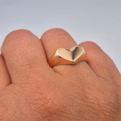 ANILLO CORAZON BRONCE