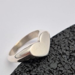 ANILLO CORAZON PLATA