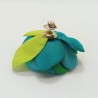 Pin Carmen flor grande turquesa verde