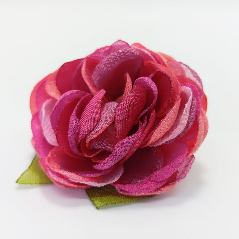 Pin Carmen flor chica fucsias y coral