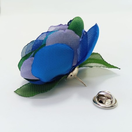 Pin Carmen flor chica mix tonos fríos