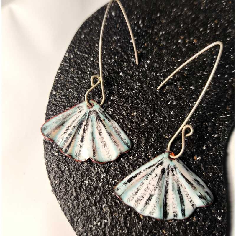 Aros Gingko Biloba Mini Turquesas