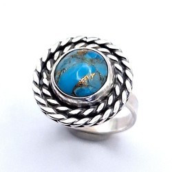 Anillo Turquesa borde...