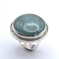 Anillo Aguamarina redondo...