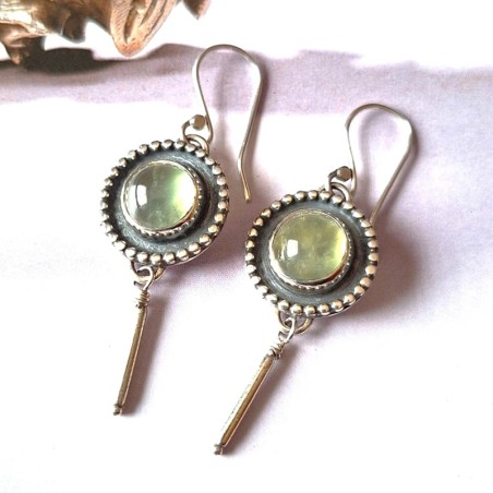 Aros Prehnita palitos plata