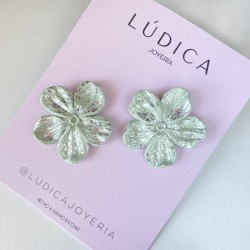 Flor Verde Nilo y plata M