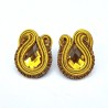 Aros gota dorado soutache