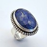 Anillo Lapislázuli oval pelotitas plata