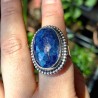 Anillo Lapislázuli oval pelotitas plata