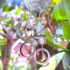 Aros Labradorita con argollas plata