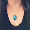 Colgante Turquesa rectangular plata