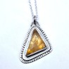 Colgante Citrino triangular plata