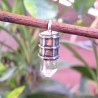 Colgante Punta Cuarzo relieve plata
