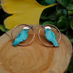 Aros picaflor chileno patina