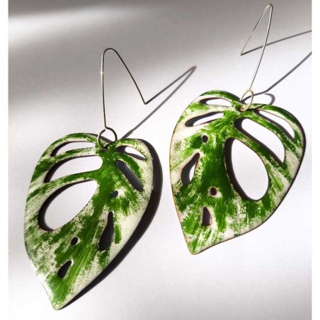 Aros Monstera Adansoni Variegada Corazón Maxi