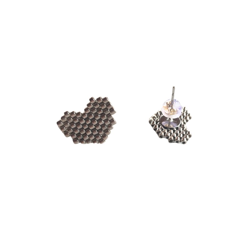 Aros mini corazón plata