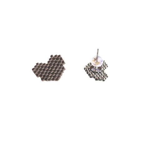 Aros mini corazón plata