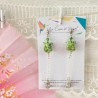 Aros de Origami Tulipanes cad y cuentas