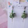 Aros de Origami Tulipanes cad y cuentas