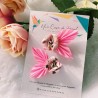 Aros botón Rosas origami med.