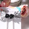 Aros Botón y cadena Rosas