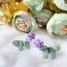 Aros botones mariposa origami y porcelana