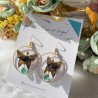 Aros de origami mariposa oro anillo