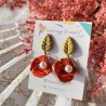 Aros la vie en Rose origami y porcelana