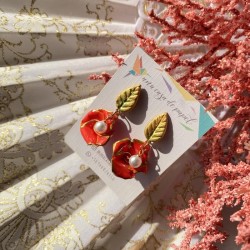 Aros la vie en Rose origami y porcelana