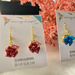Aros de origami flor pequeña 3