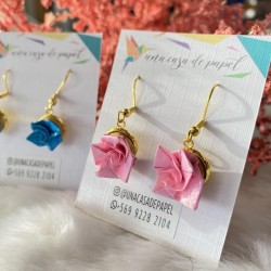 Aros de origami flor pequeña 3